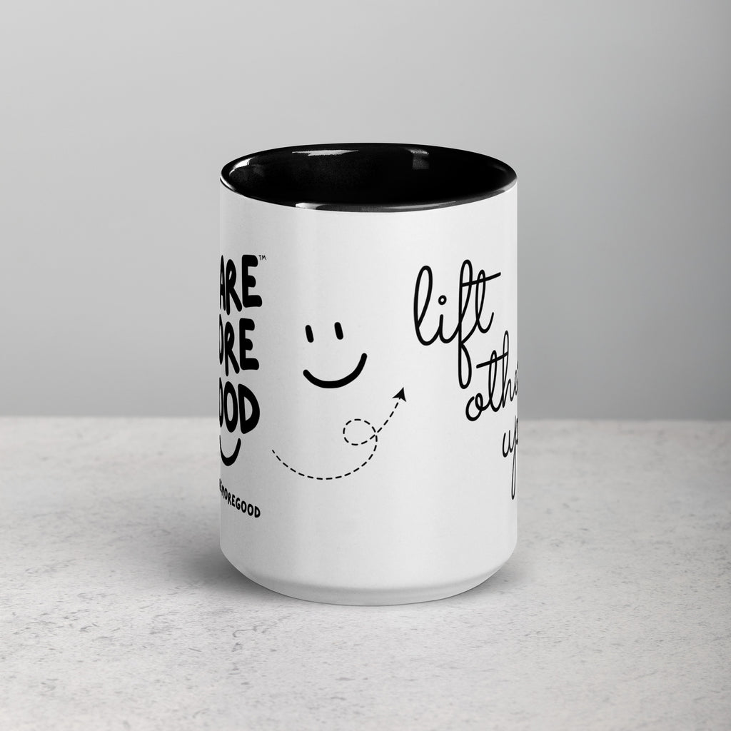 Two-Tone "Lift Others Up + Smile" Mugs (11oz)