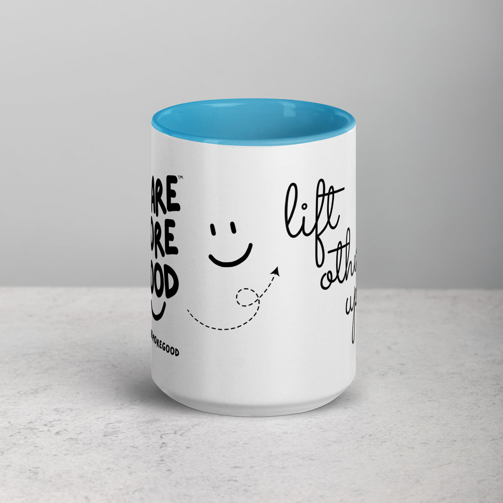 Two-Tone "Lift Others Up + Smile" Mugs (11oz)