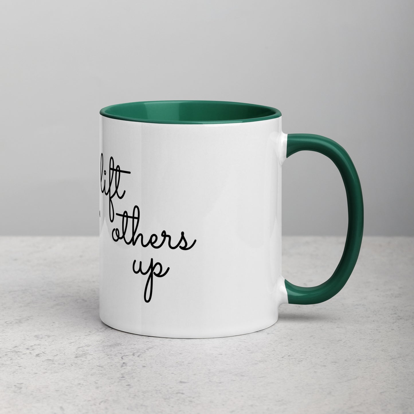 Two-Tone "Lift Others Up + Smile" Mugs (11oz)