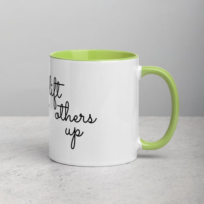 Two-Tone "Lift Others Up + Smile" Mugs (11oz)