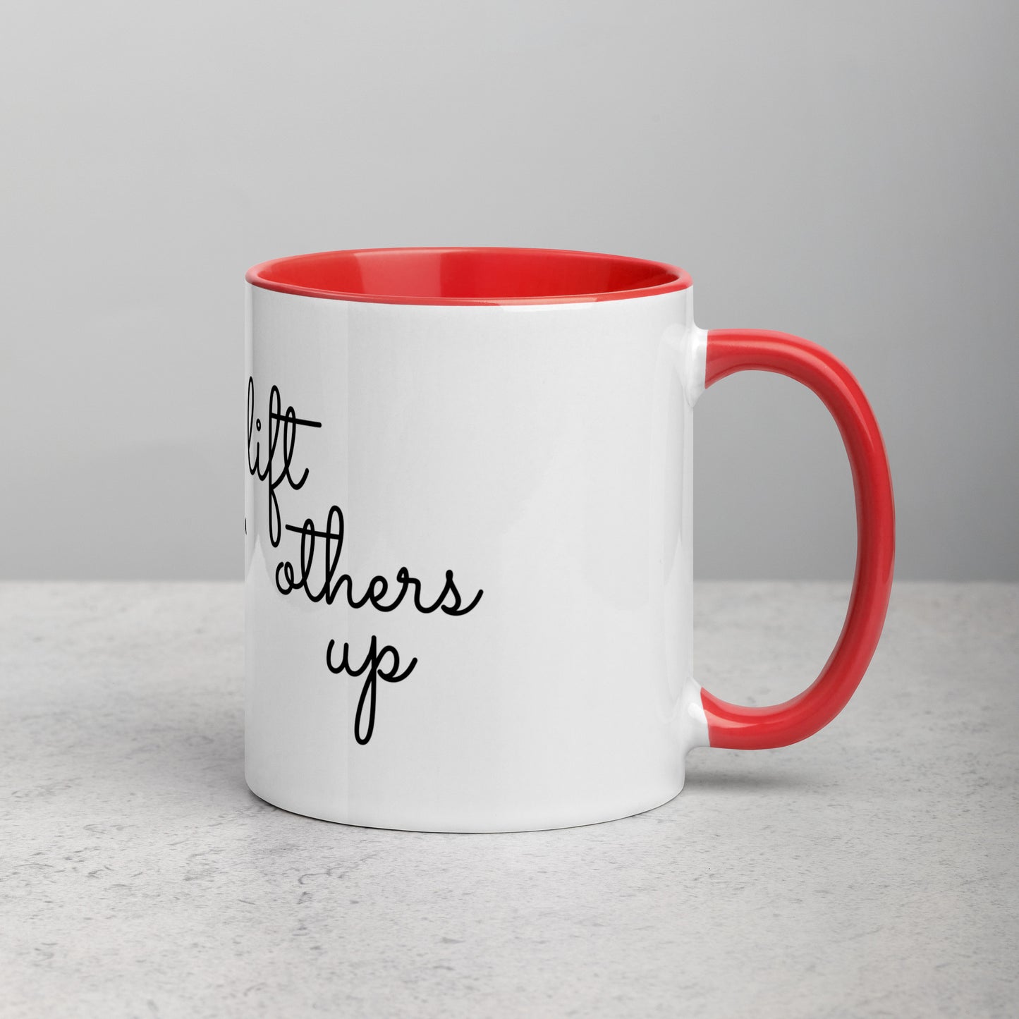 Two-Tone "Lift Others Up + Smile" Mugs (11oz)