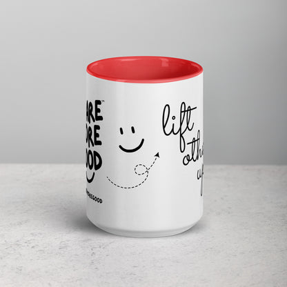 Two-Tone "Lift Others Up + Smile" Mugs (11oz)